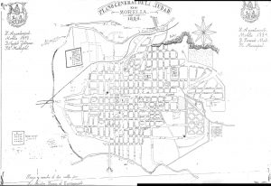 Plano General de la Ciudad de Morelia, 1884. Por Midas García de Carrasquedo.