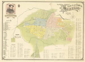 Plano de la Ciudad de Morelia, 1898. Escuela Industrial Militar Porfirio Díaz.