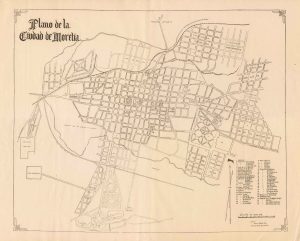 Plano de la Ciudad de Morelia, por Antonio Farfan Rios, 1941.