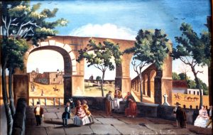 Calzada, Acueducto y Capilla de Ánimas, por Mariano de Jesús Torres.