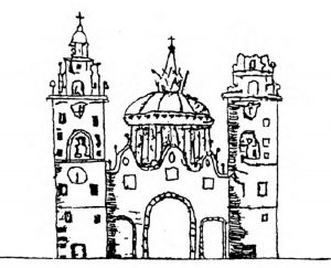 Catedral de Valladolid en 1766, por Fray Francisco de Ajofrín