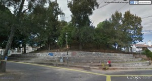 Segunda fotografía tomada de Google Earth, del llamado Calvario, montículo prehispánico en Santa María de Guido, Morelia