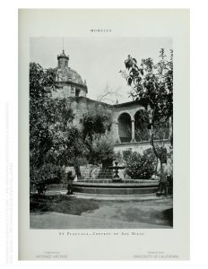 Jardín de Las Rosas, hoy Luis González Gutiérrez. Erróneamente identificado como Plazuela del Convento de San Diego.