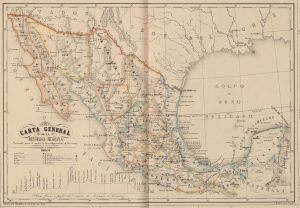 Carta General de la República Mexicana, formada para el estudio de la configuración y división interior de su territorio.