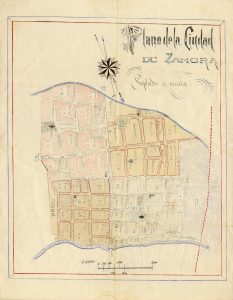 Plano de la Ciudad de Zamora, finales del siglo XIX, principios del XX