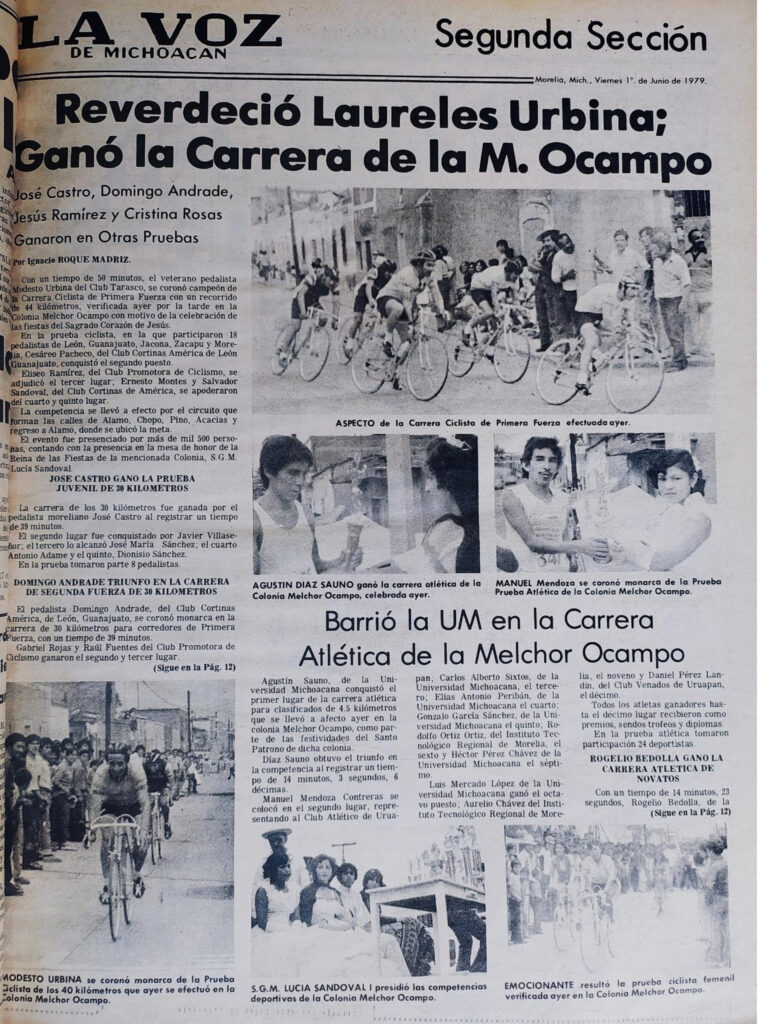 La Voz de Michoacán, publicación del 1 de junio de 1979  